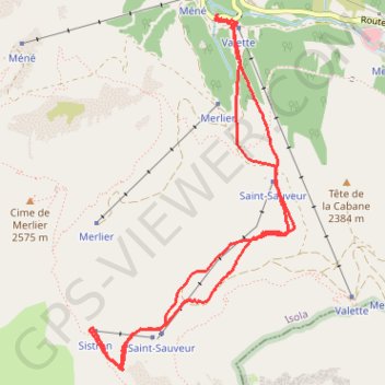 Itinéraire Isola - Cime de Sistron, distance, dénivelé, altitude, carte, profil, trace GPS