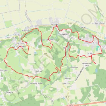 Itinéraire Boucle Roz-sur-Couenon - Saint-Marcan, distance, dénivelé, altitude, carte, profil, trace GPS