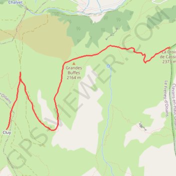 Itinéraire Croix de cassini, distance, dénivelé, altitude, carte, profil, trace GPS