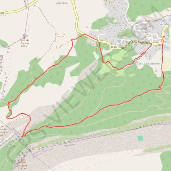 Itinéraire Plan d Aups Col de Bertagne, distance, dénivelé, altitude, carte, profil, trace GPS