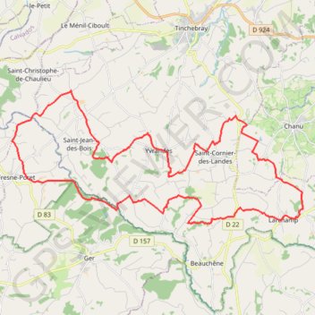 Itinéraire 2 - 41km, distance, dénivelé, altitude, carte, profil, trace GPS