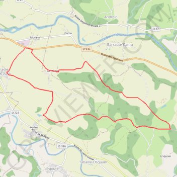 Itinéraire Saint gladie arrive munien, distance, dénivelé, altitude, carte, profil, trace GPS