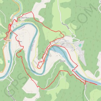 Itinéraire Boucle du Lot de Vers à Saint-Géry, distance, dénivelé, altitude, carte, profil, trace GPS