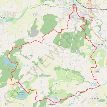 Itinéraire Montfort-sur-Meu, distance, dénivelé, altitude, carte, profil, trace GPS
