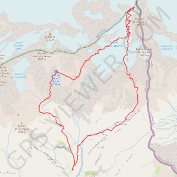 Itinéraire Epaule Nord de l'Aiguille des Glaciers, distance, dénivelé, altitude, carte, profil, trace GPS