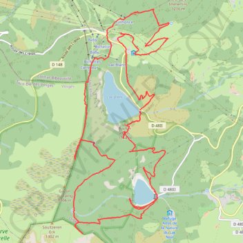 Itinéraire Sortie lac blanc, distance, dénivelé, altitude, carte, profil, trace GPS
