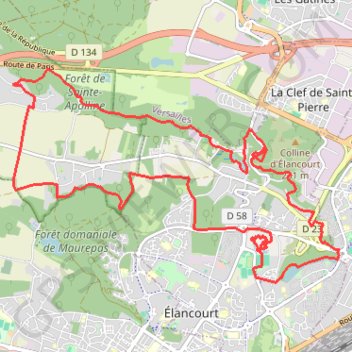 Itinéraire route, distance, dénivelé, altitude, carte, profil, trace GPS