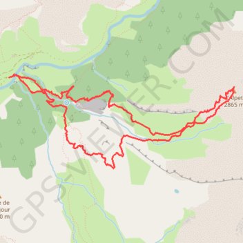 Itinéraire Alpet, distance, dénivelé, altitude, carte, profil, trace GPS