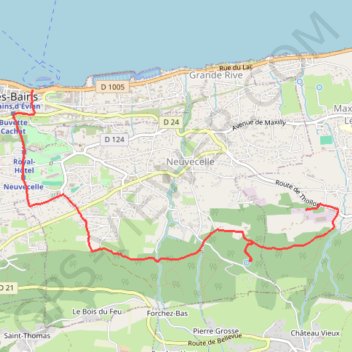 Itinéraire Evian Parc de Neuvecelle, distance, dénivelé, altitude, carte, profil, trace GPS