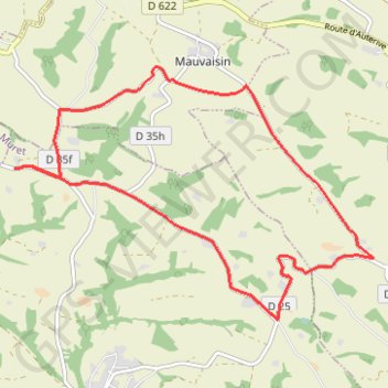 Itinéraire Cussou boucle Sans Passer par Mauvaisin, distance, dénivelé, altitude, carte, profil, trace GPS