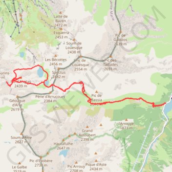 Itinéraire Tour du Pic d'Anglas, distance, dénivelé, altitude, carte, profil, trace GPS