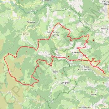 Itinéraire Rando du Sou des Écoles - Essertines-en-Châtelneuf, distance, dénivelé, altitude, carte, profil, trace GPS