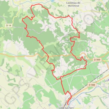 Itinéraire La Déjanterre d'oc, distance, dénivelé, altitude, carte, profil, trace GPS