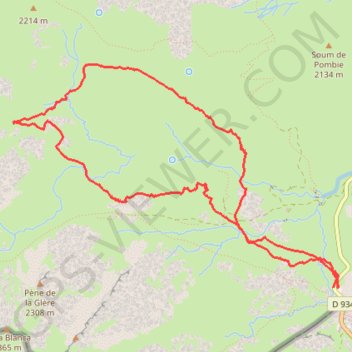 Itinéraire Pourtalet - Col d'Anéou, distance, dénivelé, altitude, carte, profil, trace GPS