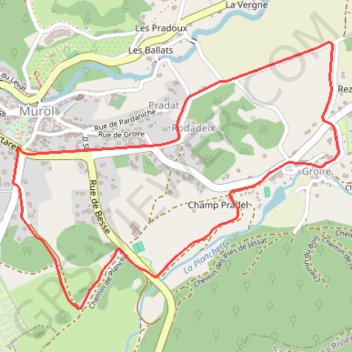 Itinéraire Sancy - Groire - Secteur Murol, distance, dénivelé, altitude, carte, profil, trace GPS