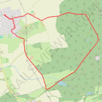 Itinéraire Fleury, distance, dénivelé, altitude, carte, profil, trace GPS