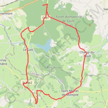 Itinéraire Autour de Saint-Sever-Calvados, distance, dénivelé, altitude, carte, profil, trace GPS