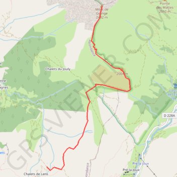 Itinéraire Mont grange, distance, dénivelé, altitude, carte, profil, trace GPS