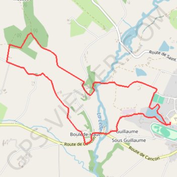 Itinéraire Les châteaux de la Lède à Monflanquin - Pays de la vallée du Lot, distance, dénivelé, altitude, carte, profil, trace GPS