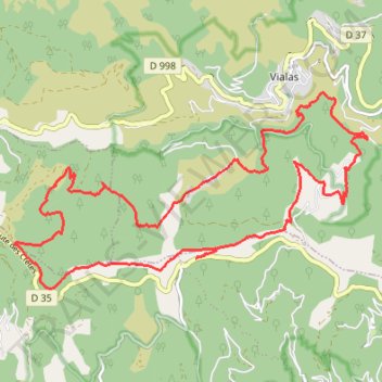 Itinéraire L’espinas, le Villaret, mine du Bocard, Pont Rouge (reco), distance, dénivelé, altitude, carte, profil, trace GPS