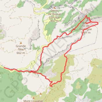 Itinéraire Le Pic de Bertagne par la Glaciére, distance, dénivelé, altitude, carte, profil, trace GPS