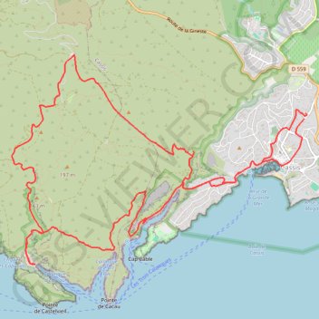 Itinéraire Cassis - La Gardiole, distance, dénivelé, altitude, carte, profil, trace GPS
