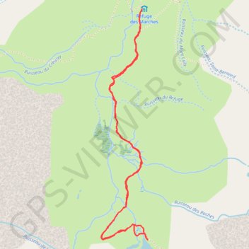 Itinéraire Tour du Mont Thabor, j7b, du refuge des Marches au lac des Bataillères, distance, dénivelé, altitude, carte, profil, trace GPS