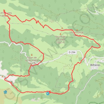 Itinéraire Tour Bénou, distance, dénivelé, altitude, carte, profil, trace GPS