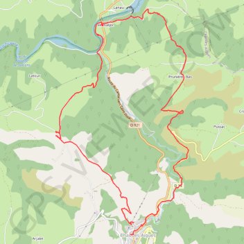 Itinéraire La croix de Prunières - Chaudes-Aigues, distance, dénivelé, altitude, carte, profil, trace GPS