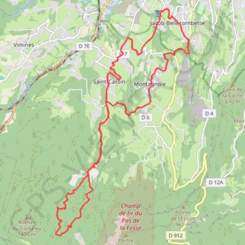 Itinéraire Boucle Jacob, distance, dénivelé, altitude, carte, profil, trace GPS