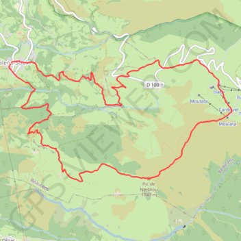 Itinéraire Pic de Nerbiou, Soum de Maucasau, boucle depuis Artalens., distance, dénivelé, altitude, carte, profil, trace GPS