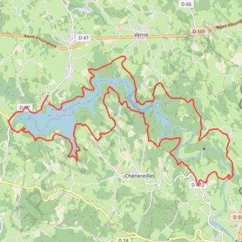 Itinéraire --Lapte--Tour du barrage de Lavalette_route, distance, dénivelé, altitude, carte, profil, trace GPS