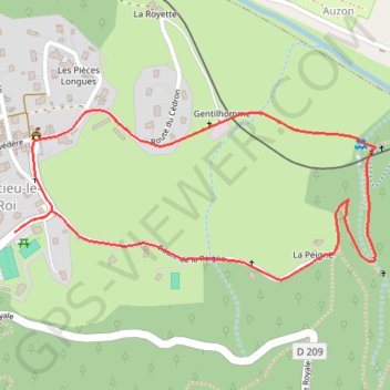 Itinéraire Parcours Pierre Vigne, distance, dénivelé, altitude, carte, profil, trace GPS