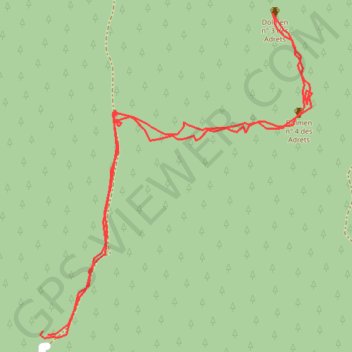 Itinéraire Le Val - Dolmens des Adrets, distance, dénivelé, altitude, carte, profil, trace GPS