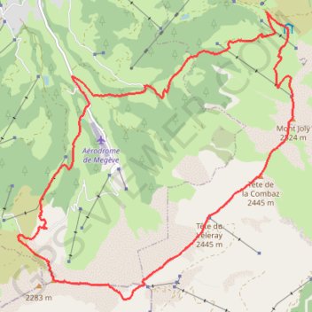 Itinéraire Aiguille Croche & Mont Joly, distance, dénivelé, altitude, carte, profil, trace GPS