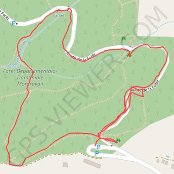 Itinéraire Forêt de Montravail, distance, dénivelé, altitude, carte, profil, trace GPS