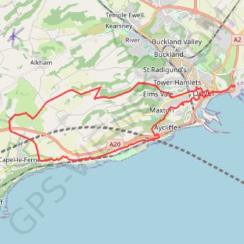 Itinéraire Capel-le-Ferne, distance, dénivelé, altitude, carte, profil, trace GPS