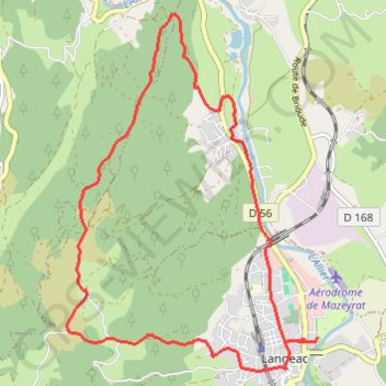 Itinéraire Gorges de l'Allier - Le balcon de Langeac, distance, dénivelé, altitude, carte, profil, trace GPS
