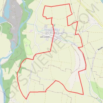 Itinéraire Autour des Pradeaux, distance, dénivelé, altitude, carte, profil, trace GPS