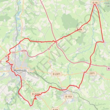 Itinéraire ST VICTOR-COSNE-DOYET-COMMENTRY-VILLEBRET-8242215, distance, dénivelé, altitude, carte, profil, trace GPS