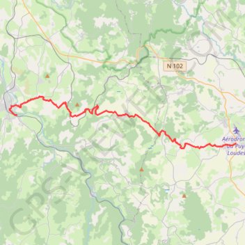 Itinéraire Le puy-langeac, distance, dénivelé, altitude, carte, profil, trace GPS