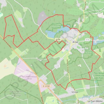 Itinéraire Les portes du Médoc, distance, dénivelé, altitude, carte, profil, trace GPS