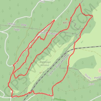 Itinéraire Sapin president, distance, dénivelé, altitude, carte, profil, trace GPS