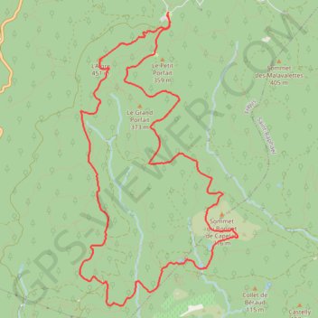 Itinéraire 2014 02 16 - mont aigre lacs de peguières mimosas Rose Garnero, distance, dénivelé, altitude, carte, profil, trace GPS