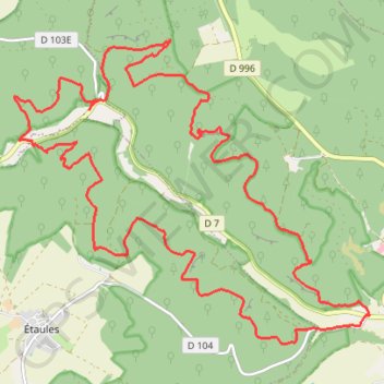 Itinéraire Les balcons de suzon, distance, dénivelé, altitude, carte, profil, trace GPS