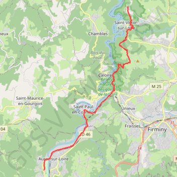 Itinéraire Itinéraire de 23 Rue de la Rivière, 43110 Aurec-sur-Loire, France à Rte des Condamines, 42230 Saint-Étienne, France, distance, dénivelé, altitude, carte, profil, trace GPS