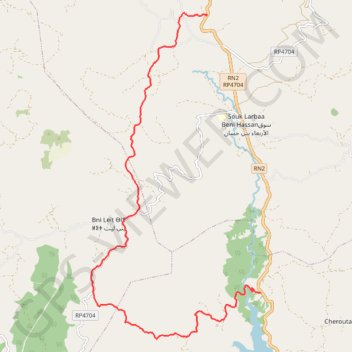 Itinéraire CHAOUEN BNI HASSAN 2020-01-12-15-30, distance, dénivelé, altitude, carte, profil, trace GPS