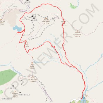 Itinéraire Lac de Dabron (74), distance, dénivelé, altitude, carte, profil, trace GPS