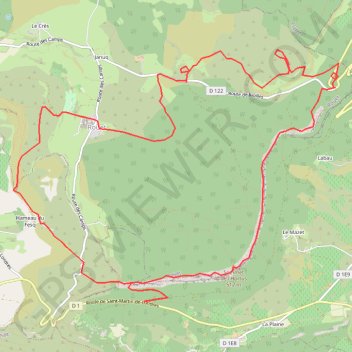 Itinéraire Dolmens et Hortus, distance, dénivelé, altitude, carte, profil, trace GPS