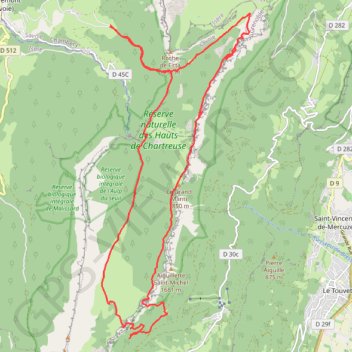 Itinéraire Sangles des Pins Brûlés et Fourneau, distance, dénivelé, altitude, carte, profil, trace GPS